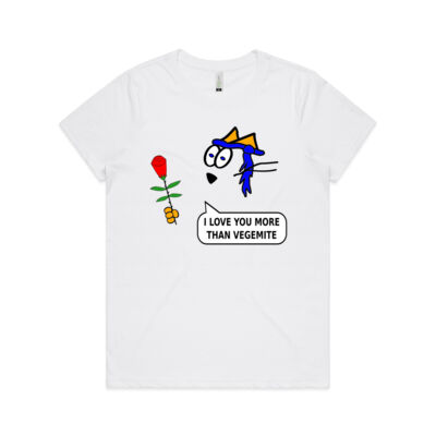 I LOVE YOU MORE THAN VEGEMITE - AS Colour - Women's  Maple ORGANIC Tee Thumbnail